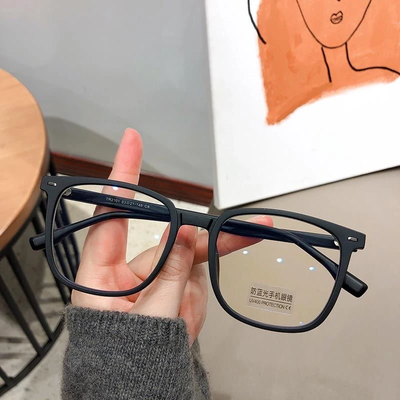 磨砂黑框眼镜TR90近视眼镜男专业配度数韩版素颜神器女眼睛框镜架