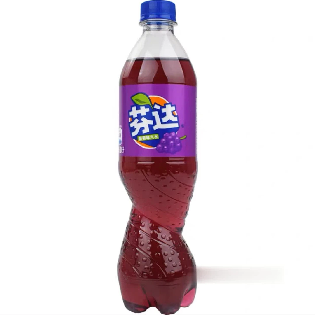 芬达 葡萄味汽水 500ml/瓶