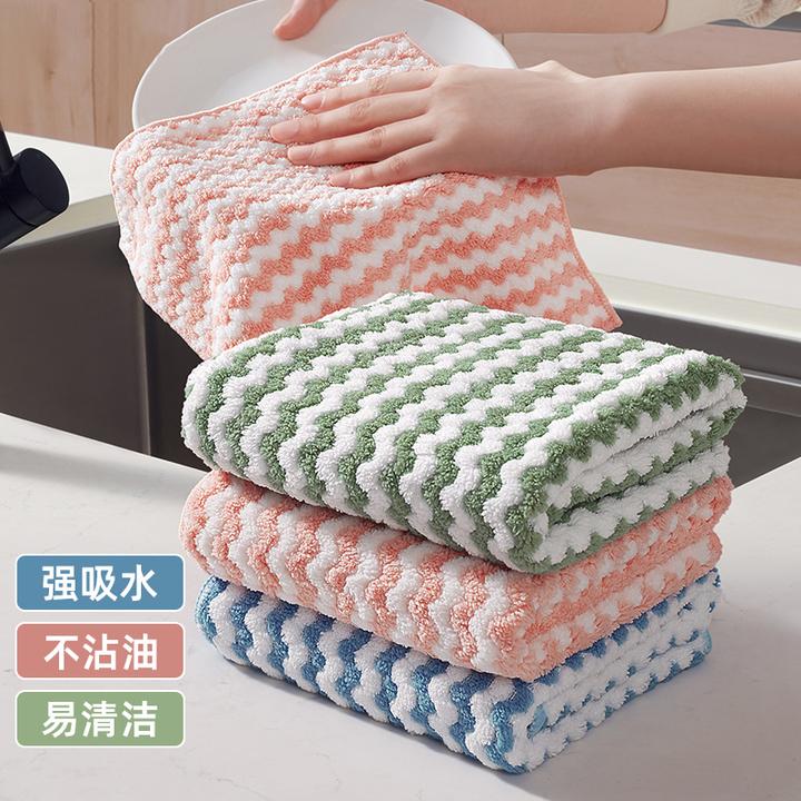 厨房专用抹布毛巾洗碗布家用鱼鳞懒人擦桌子清洁不掉毛吸水不沾油
