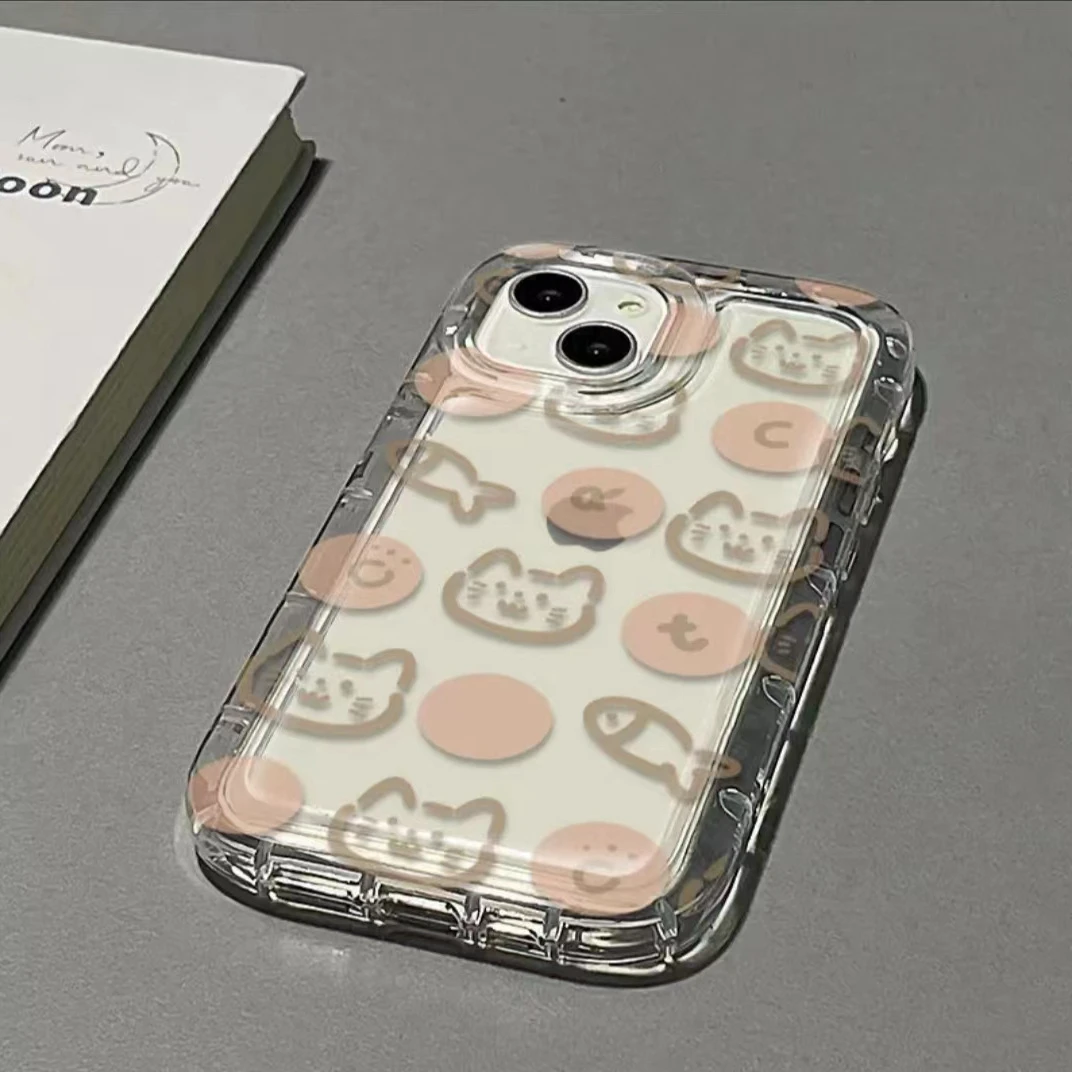 猫咪小鱼iPhone15promax苹果13手机壳12软8plus气囊14可爱网红11