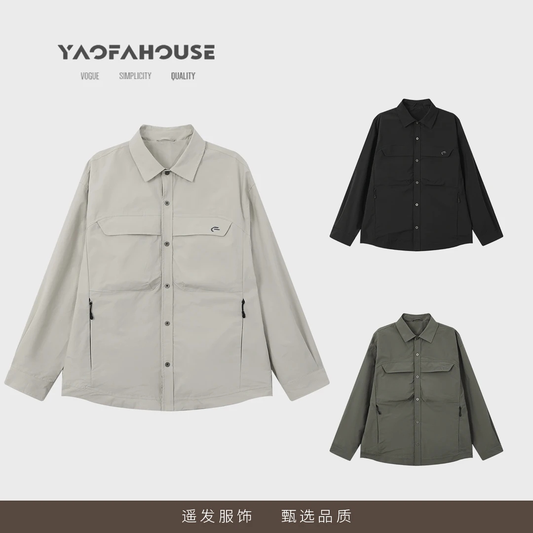 【运动机能风工装衬衫外套】遥发服装宽松休闲百搭衬衫外套9220