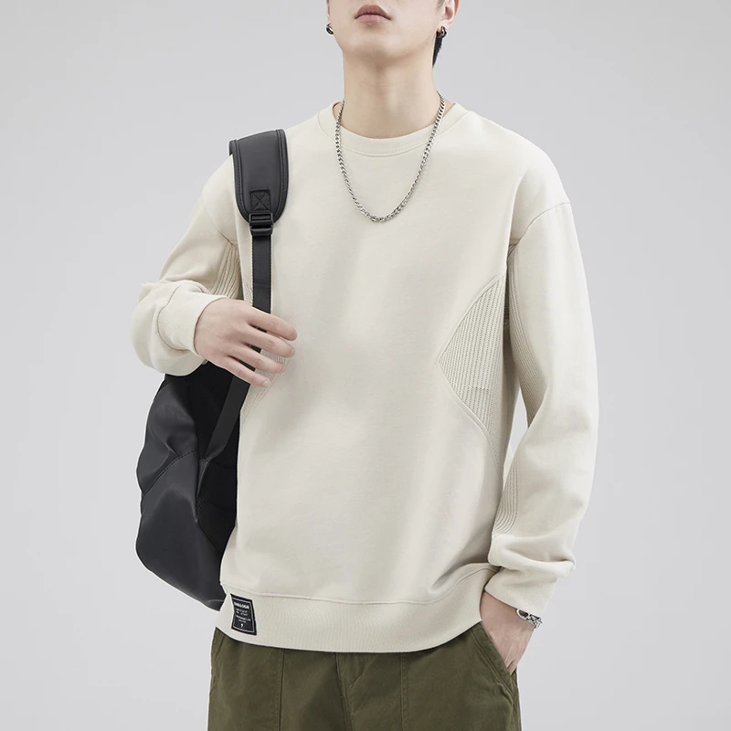 重磅撞色卫衣男士秋冬款宽松潮流运动男生休闲宽松潮牌秋季外套男