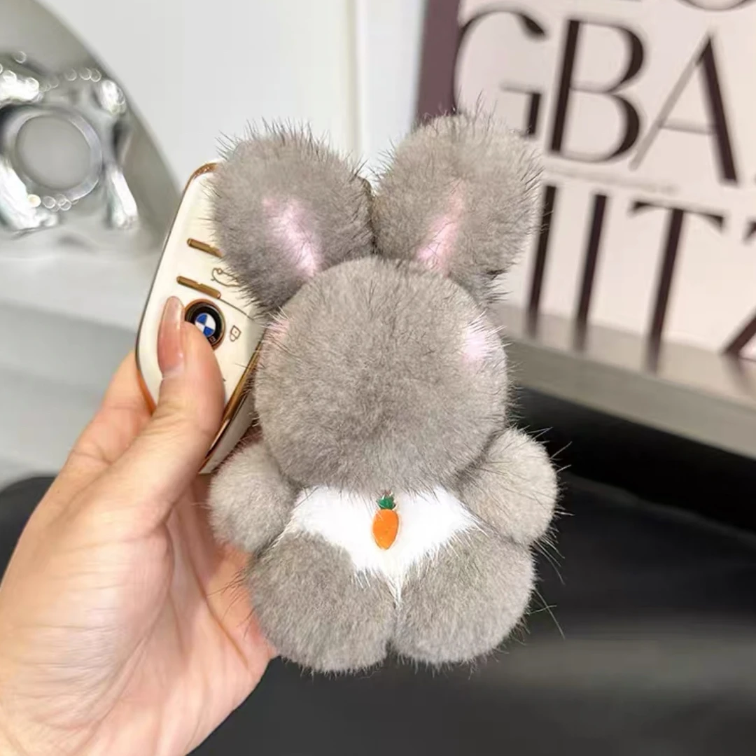 水貂毛包包挂件小兔子网红款钥匙挂件。