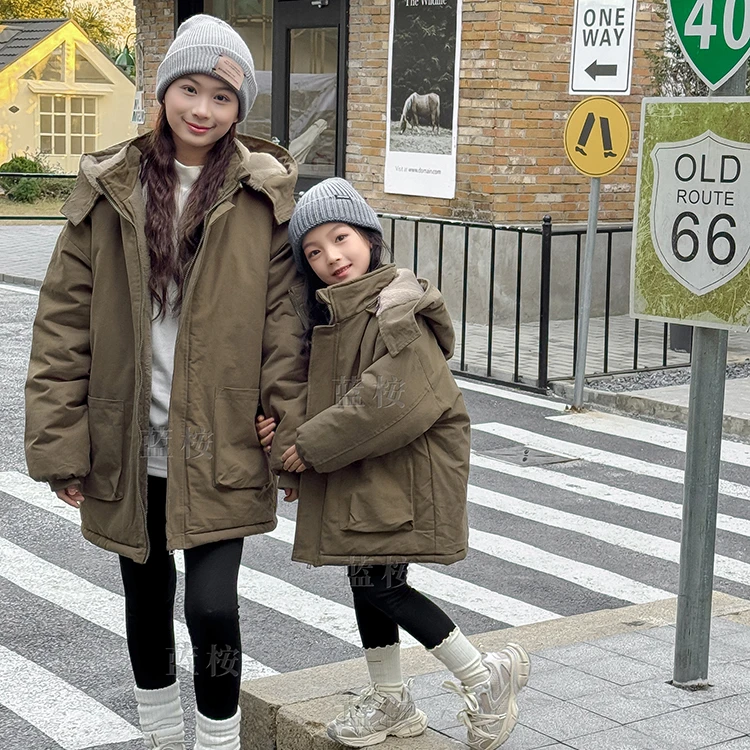 【萌伢专属】亲子装派克服儿童男女同款加绒加厚保暖韩版百搭气质