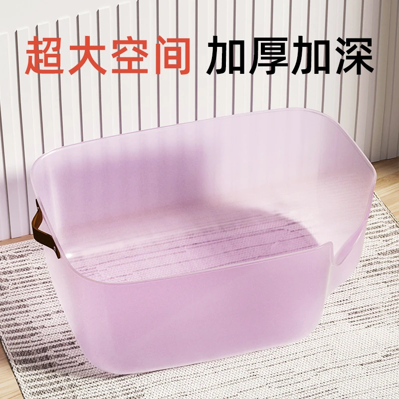 Wink honey猫砂盆超大号防外溅猫厕所幼猫屎盆巨型全开放式猫砂盆