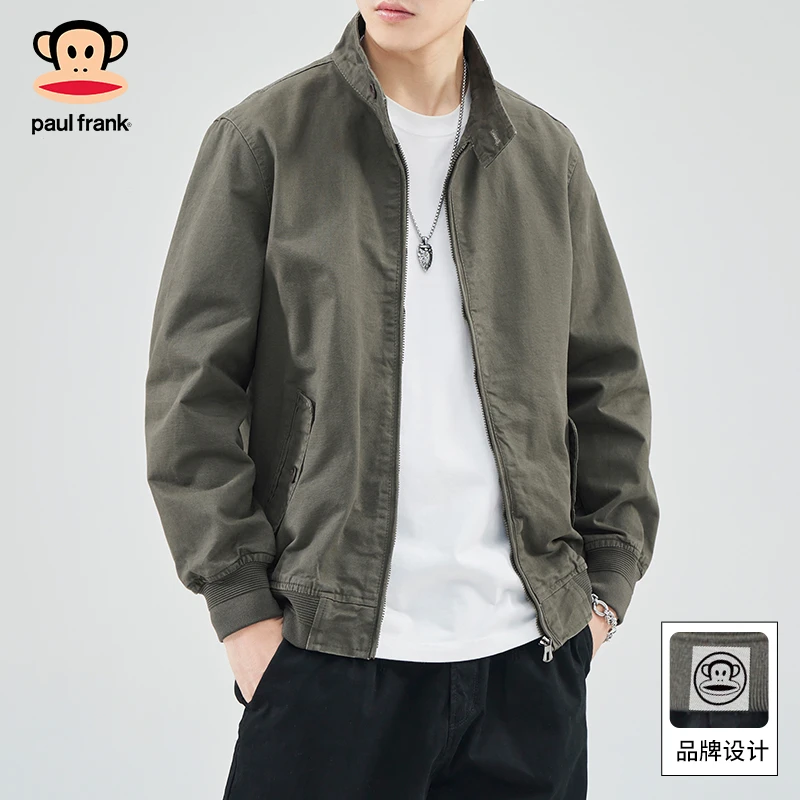PaulFrank/大嘴猴美式复古工装夹克男秋冬休闲潮牌飞行员外套上衣