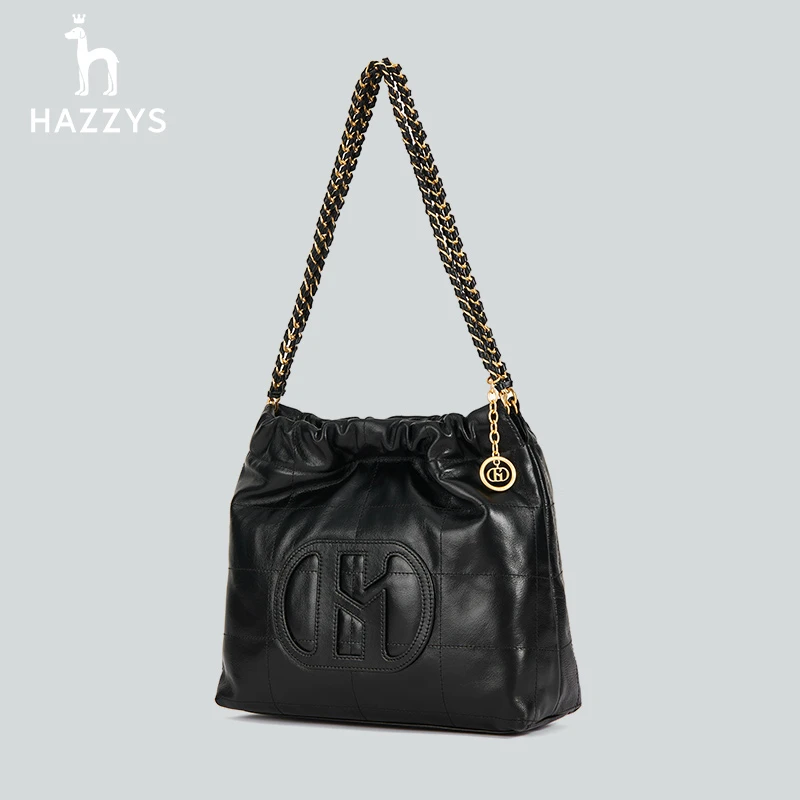 Hazzys/哈吉斯女士百搭气质通勤单肩腋下包潮流轻熟风美丽手提包
