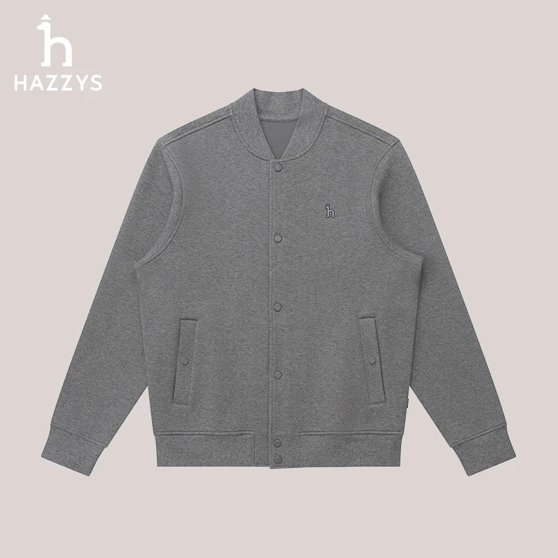 HAZZYS哈吉斯男士时尚潮流高端夹克衫秋季休闲外套潮牌轻奢男装