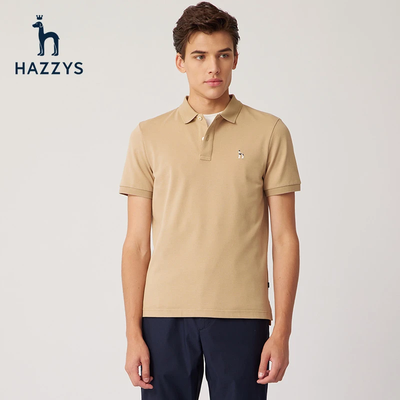 Hazzys哈吉斯男士夏季翻领半袖POLO衫休闲短袖T恤上衣