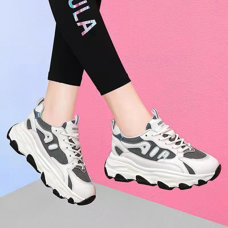 春季运动女鞋舒适透气休闲鞋韩版百搭潮鞋青少年轻便跑步鞋运动鞋
