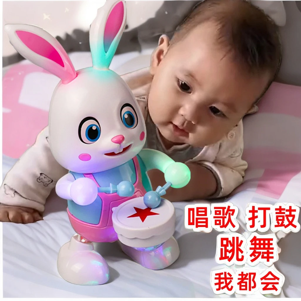 早教唱歌跳舞打鼓兔子益智婴儿0- 1半岁有声会动儿童幼儿宝宝玩具