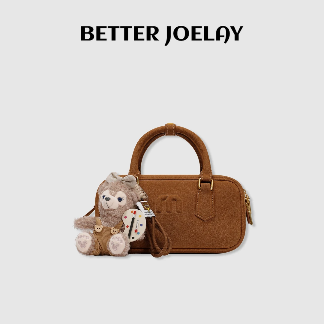 BETTER JOELAY-【暮色手记】时尚磨砂绒面手提包复古高级感Z6319