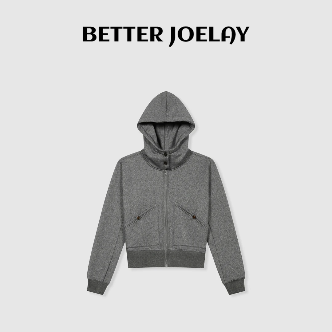 BETTERJOELAY -加绒【化学反应】时尚百搭潮流通勤卫衣开衫KH1179