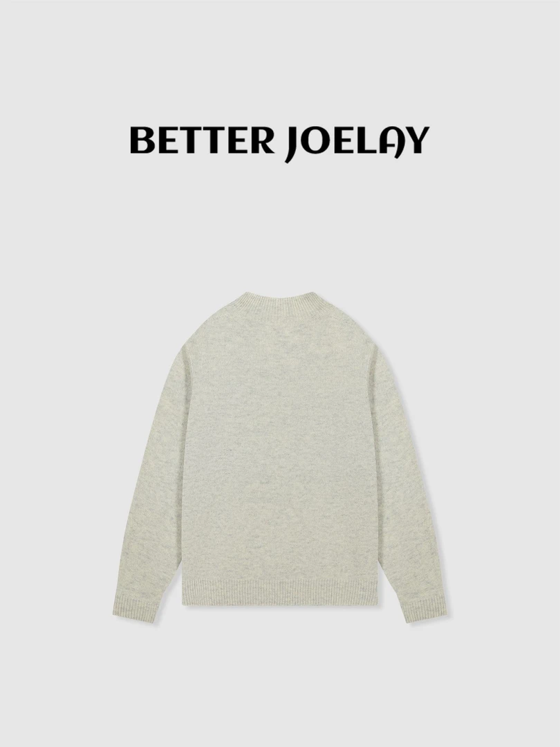BETTER JOELAY-【纯色玫瑰】时尚针织圆领毛衣温柔百搭Z9242