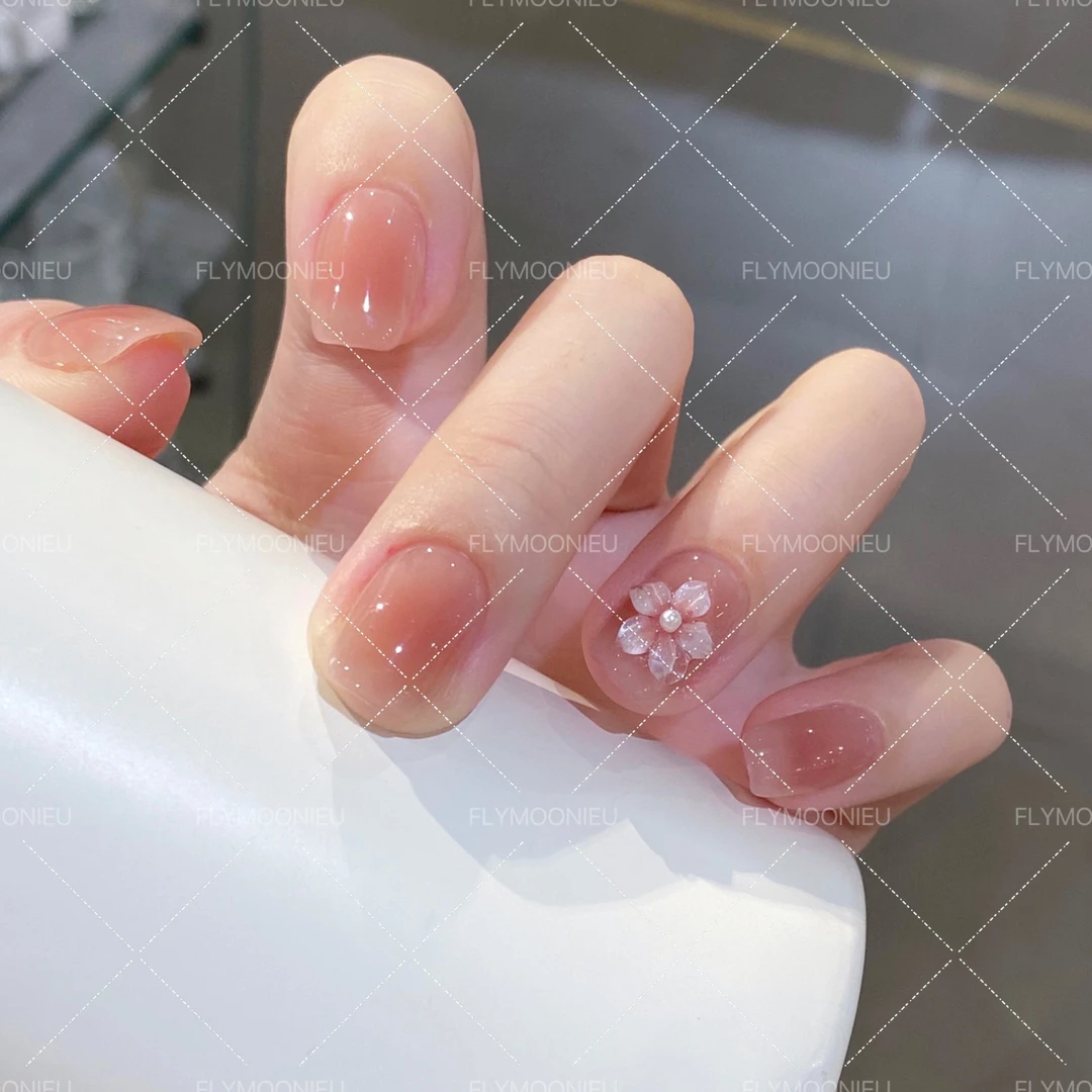 七月未央  蝶诗舞 纯手工定制美甲贴片 夏日纯欲定制穿戴甲10片