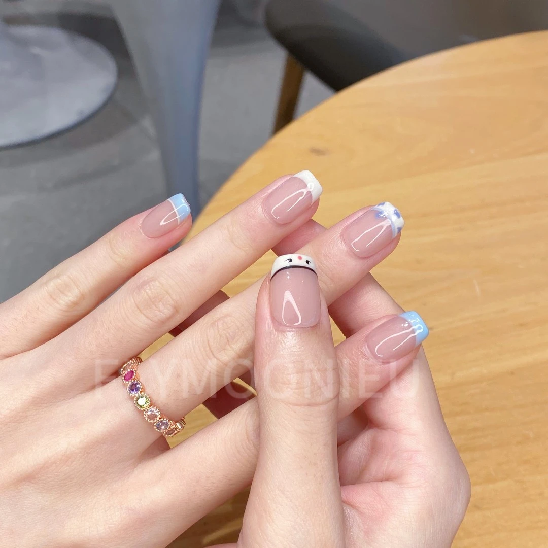 库洛米    纯手工定制美甲贴片可拆卸 气质穿戴甲10片no退no换