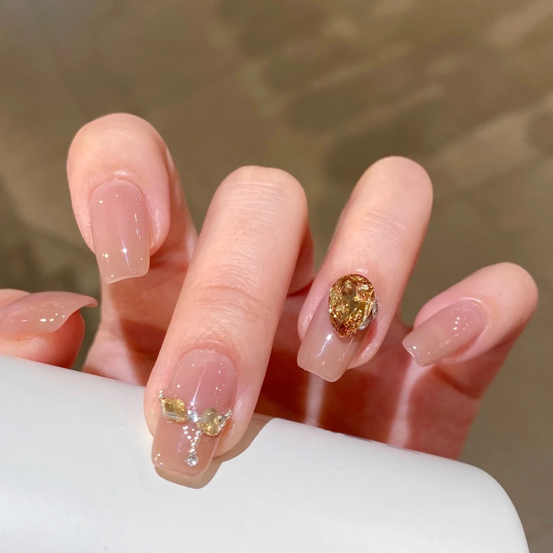 风生水起  蝶诗舞  纯手工定制美甲贴片 气质高级定制穿戴甲12片