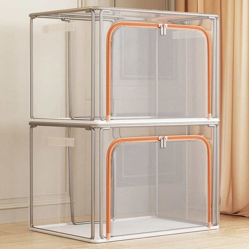 衣服透明收纳箱布艺装衣物袋折叠整理箱子收纳柜储物盒大容量家用