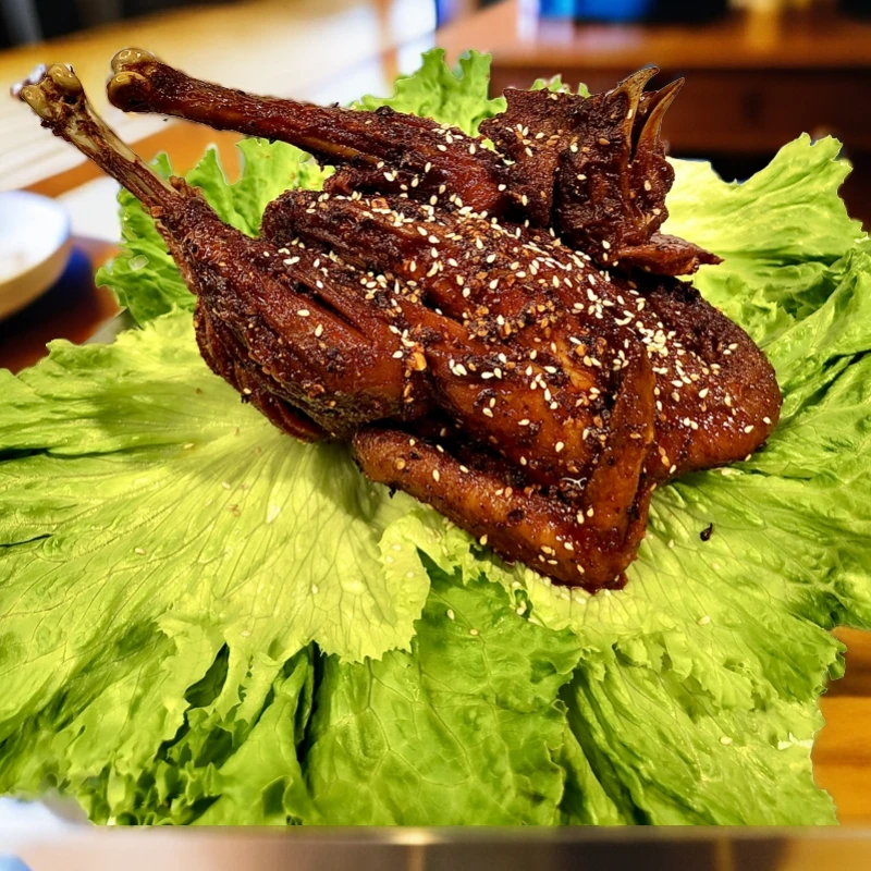 清真炸鸡（沙锦记麻辣炸鸡）整只（真空包装顺丰包邮开袋即食＞800g