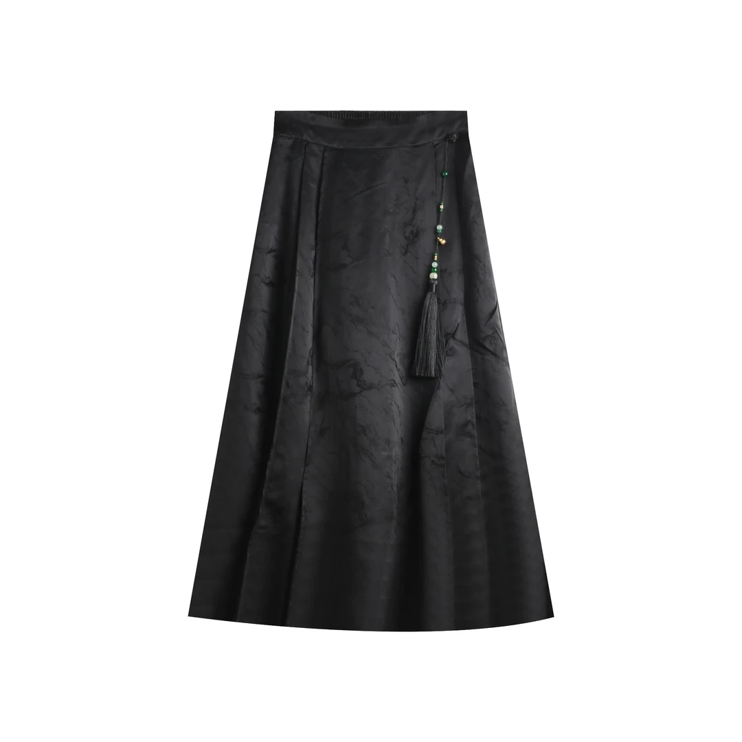 【19mm桑波缎提花-远山】新款桑蚕丝半裙MH-Q5117