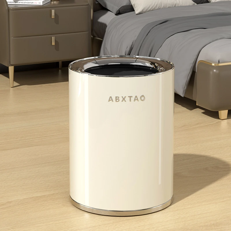垃圾桶家用卫生间大容量厨房客厅卧室高颜值奶油风轻奢风2024新款