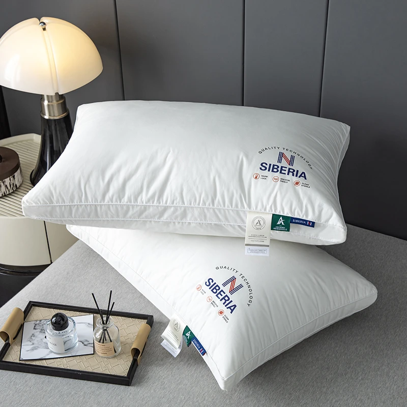 眠梦-新款五星级酒店全棉枕头柔软枕芯舒适高枕单人中枕高弹低枕
