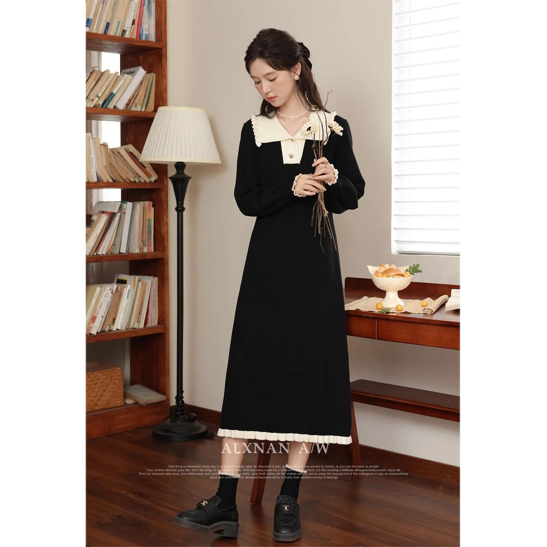 Y669#11.17孕妇连衣裙2023新款秋冬新款气质孕妇