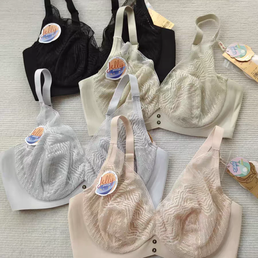 商场撤柜玉姿~~敲柔软BC超薄款水晶杯果冻胶大胸显小软钢圈内衣