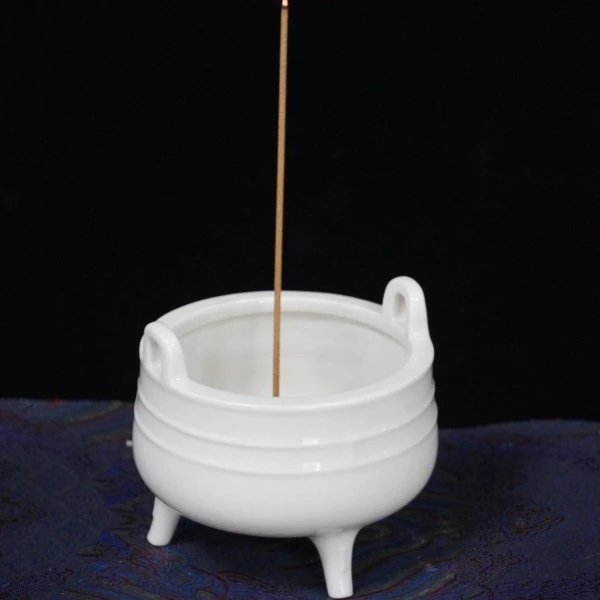手工禅意陶瓷双耳熏香炉 香薰炉 熏香炉家用室内香薰炉