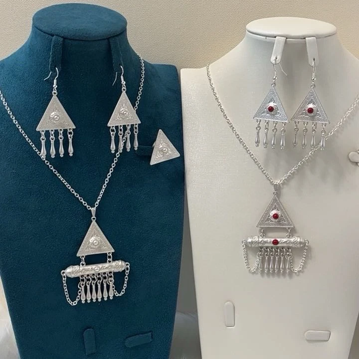 合金耳饰 民族风三件套  11