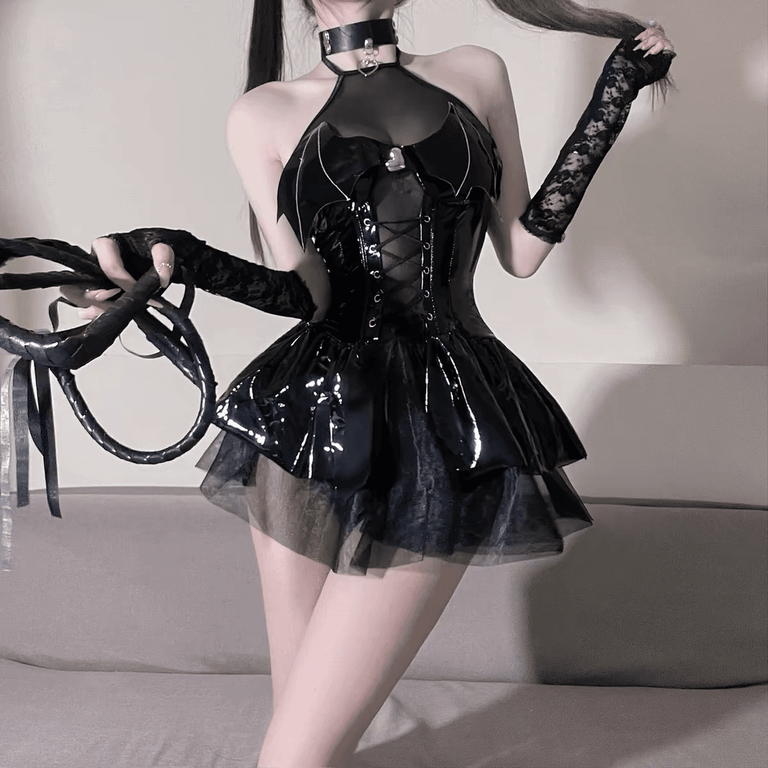 性感暗黑系公主制服jk黑色洛丽塔辣妹服装日系动漫女装薄款套装