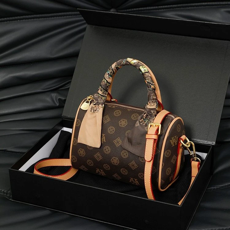 轻奢印花波士顿枕头包时尚百搭手提斜挎小包新款