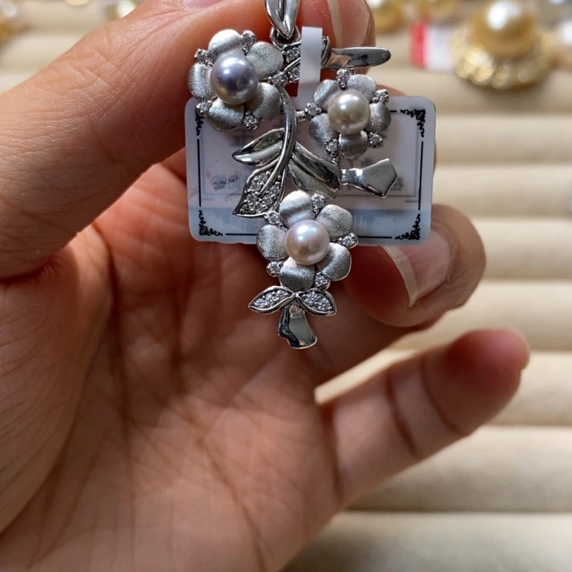【闪购商品】海水珍珠颈饰银S925镶嵌不退不换