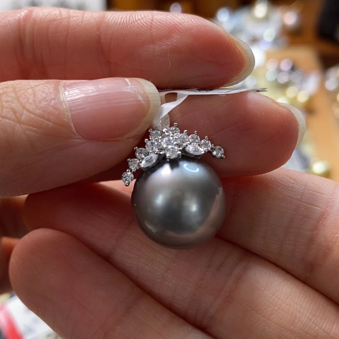 海水珍珠颈饰银S925镶嵌