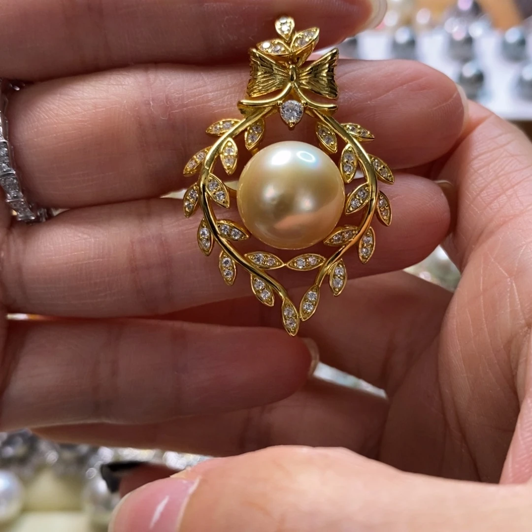 海水珍珠颈饰银S925镶嵌