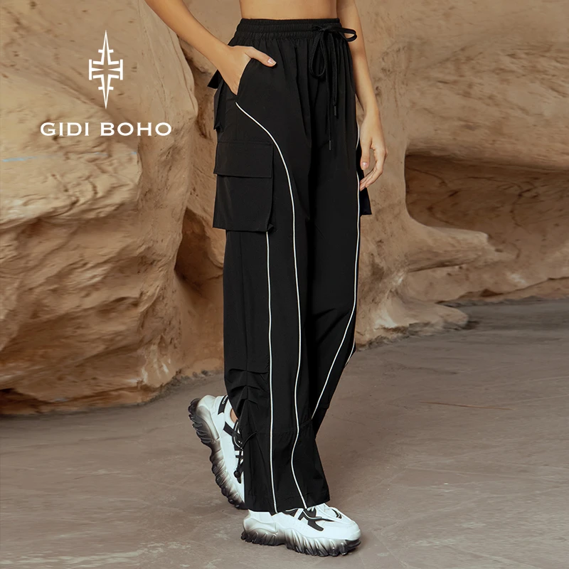 GIDI BOHO/极地薄荷休闲裤秋冬新款时尚户外运动速干显瘦健身直筒