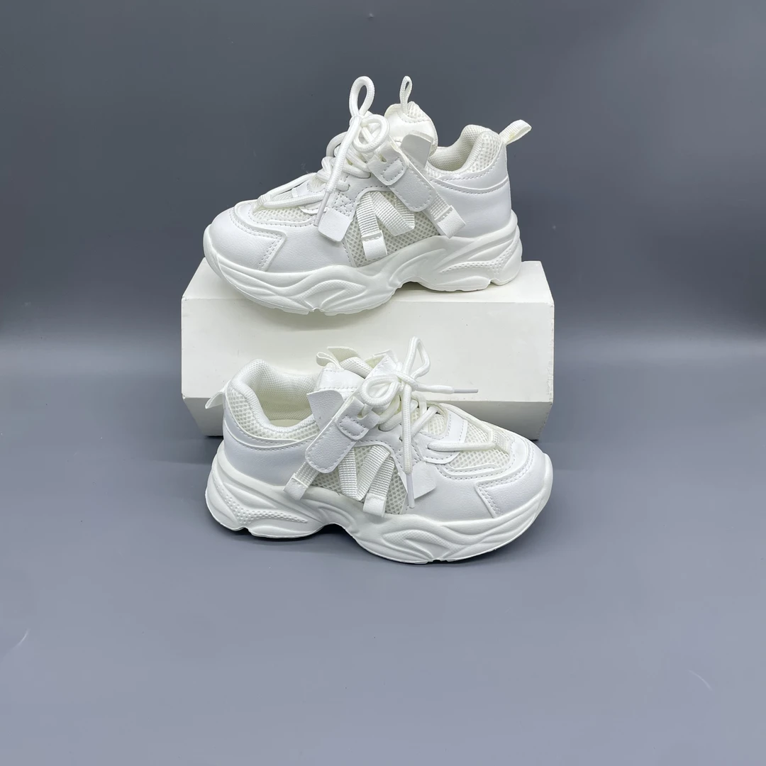 A52【双网】魔术贴运动小白鞋27-31