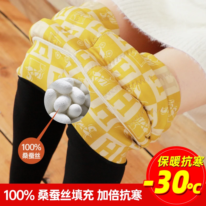 特厚蚕丝棉裤女加绒加厚冬季外穿保暖裤高腰一体裤东北超厚打底裤