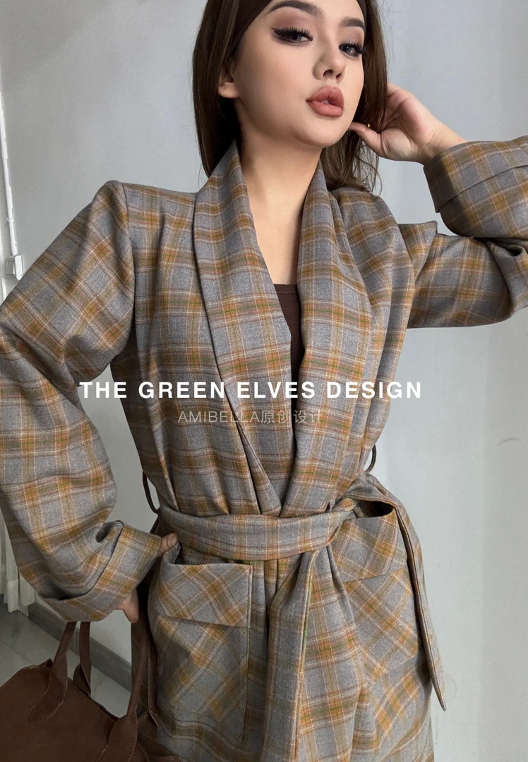 高端私人定制秋冬短大衣➕加长裤套装