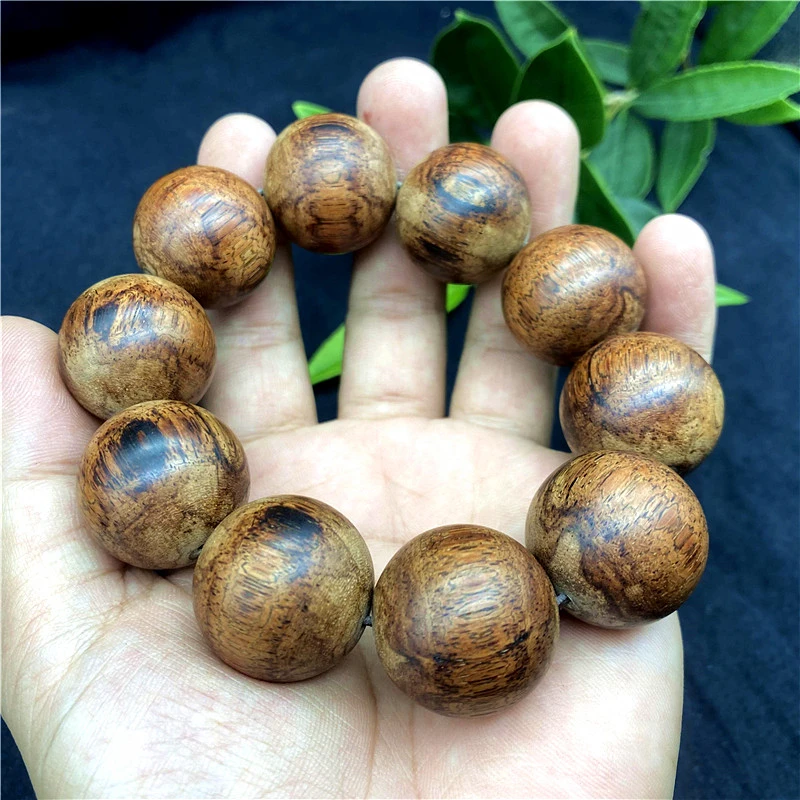 海南大叶降真香帝王香25mm手串收藏级佛珠手錬满油文玩兰花香送礼