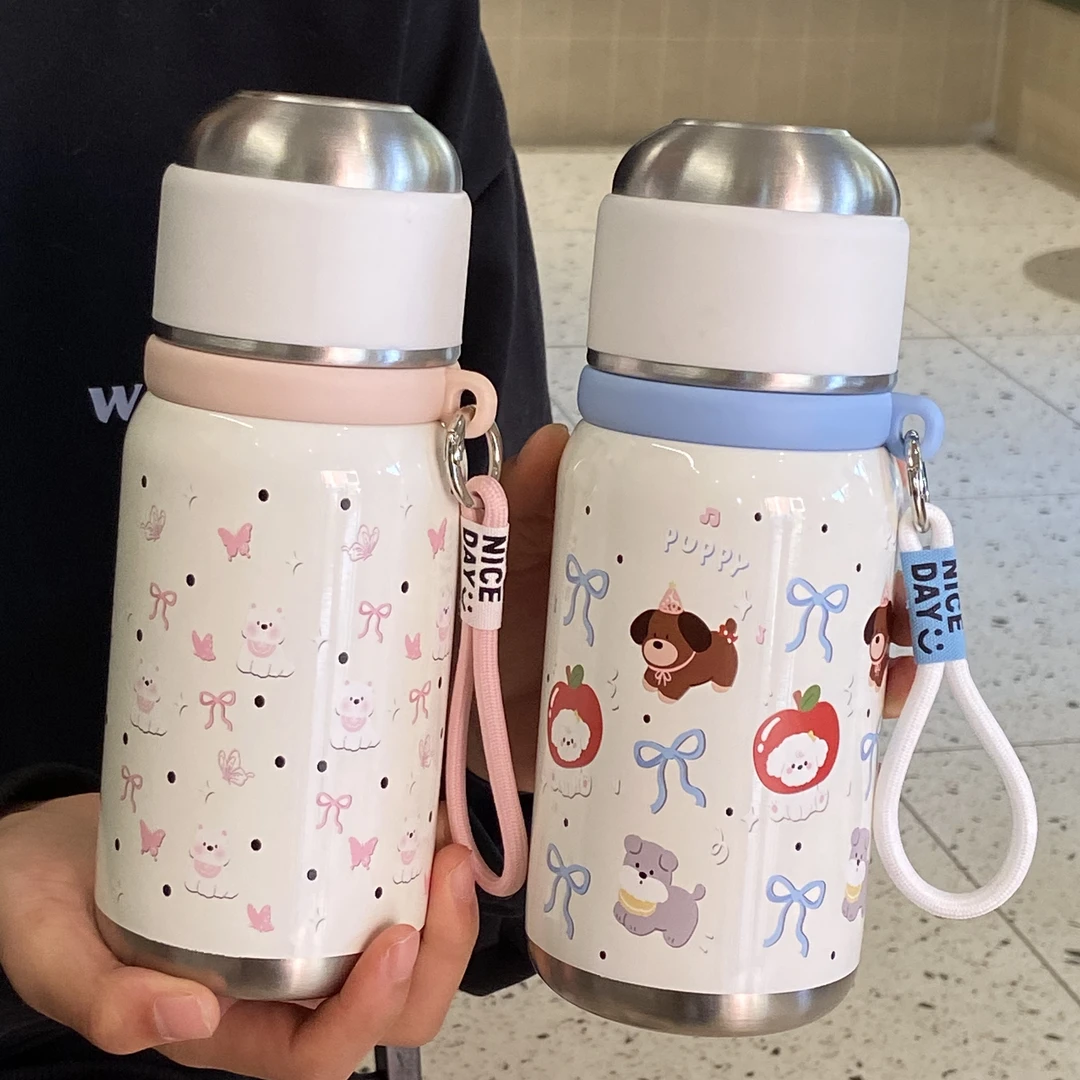 保温杯大容量2024可爱小学生女士简约便携水杯时尚外出办公室