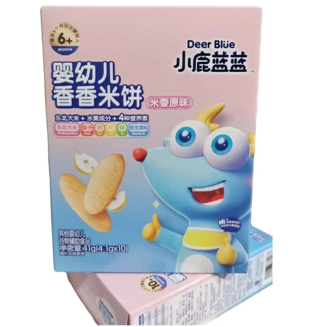 小/鹿/蓝/蓝/婴幼儿香香米饼  酥脆可口 可抓握