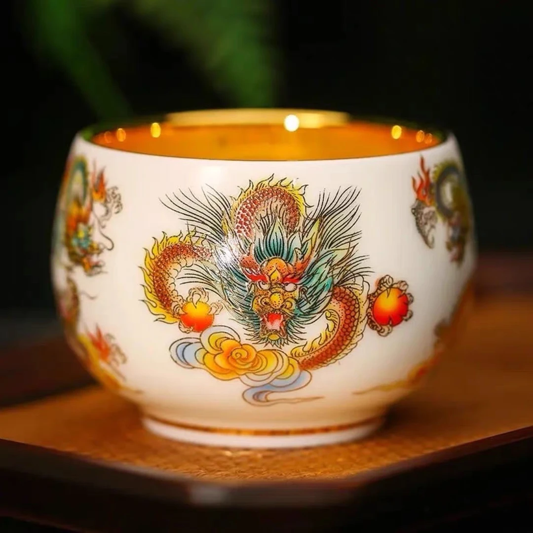 尚晟茶器精选链接九五至尊鎏金主人杯茶杯水杯喝茶喝水精美手工w