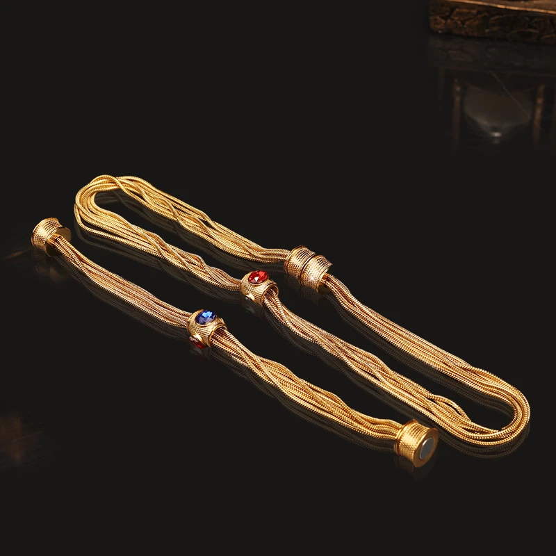 一漾 铜合金合成锆石项链 三色转珠