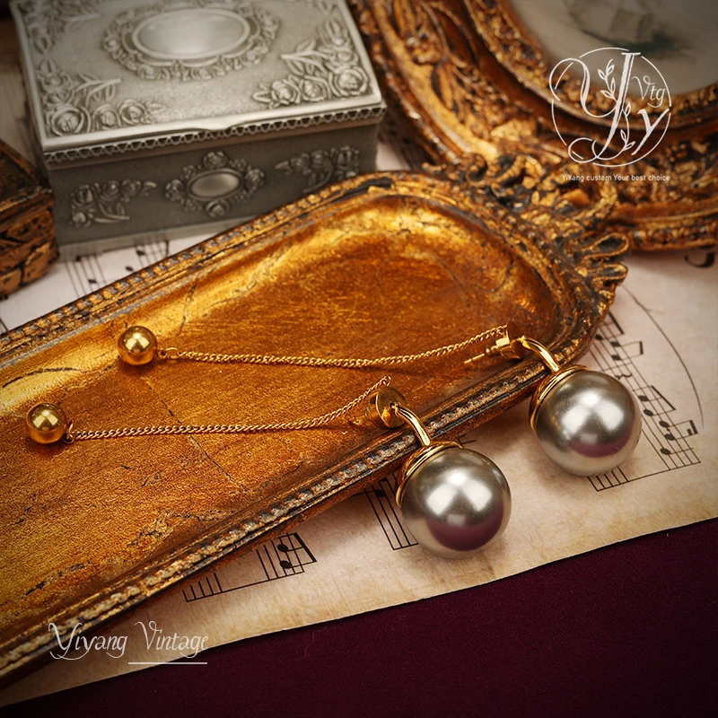 一漾 铜合金玻璃耳饰 气质 优雅 小众设计感流苏耳环