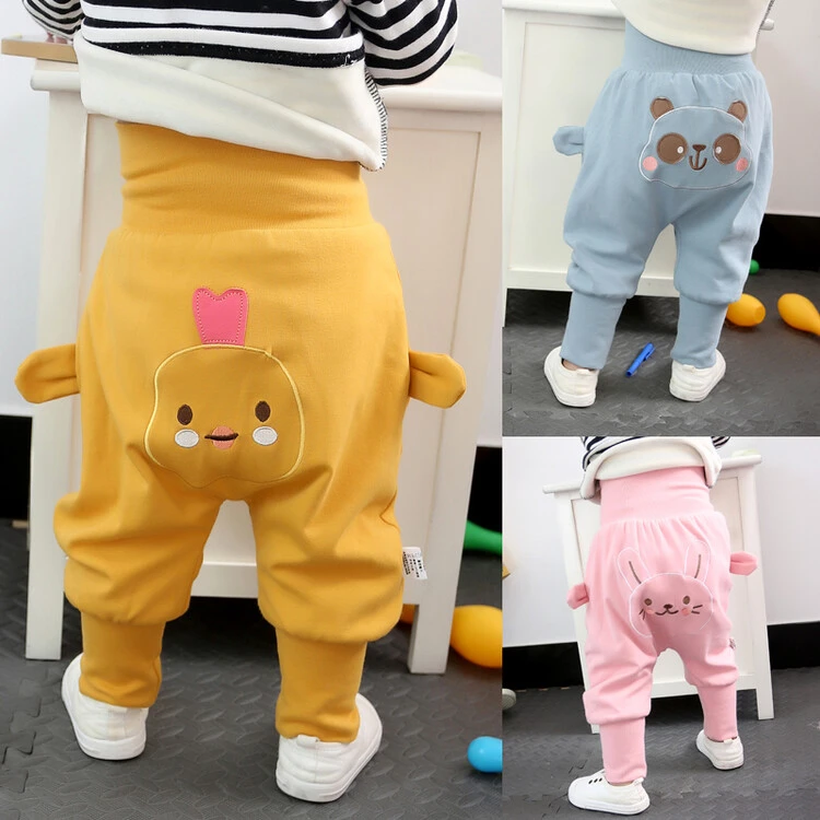 棉男女宝宝裤子春秋季新生幼童装外穿薄款婴儿衣服大PP加绒护肚