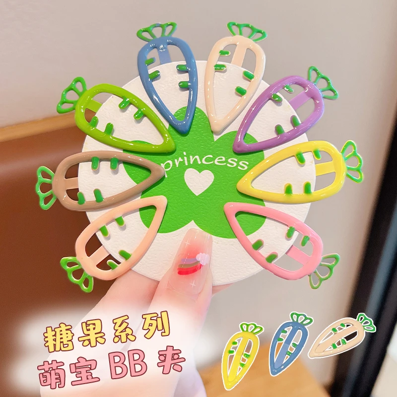 儿童发夹BB夹胡萝卜发夹不伤发多巴胺小夹子刘海碎发夹宝宝发饰