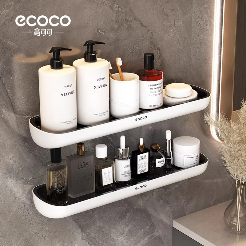 ecoco浴室置物架厕所卫生间多层收纳架免打孔洗漱台出租房厨房