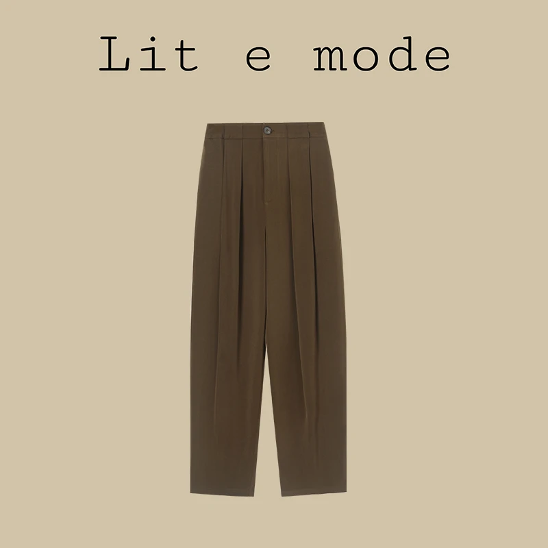 Lit e mode （抖音专享款）早秋百搭显瘦阔腿拖地西装裤-新D1055