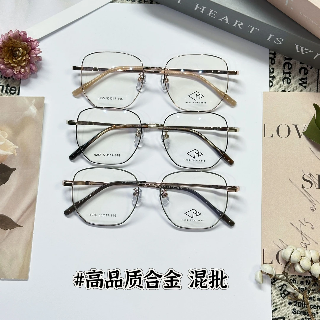 丹阳眼镜批发 高货24年秋冬新款高品质合金组合腿复古款男女可戴